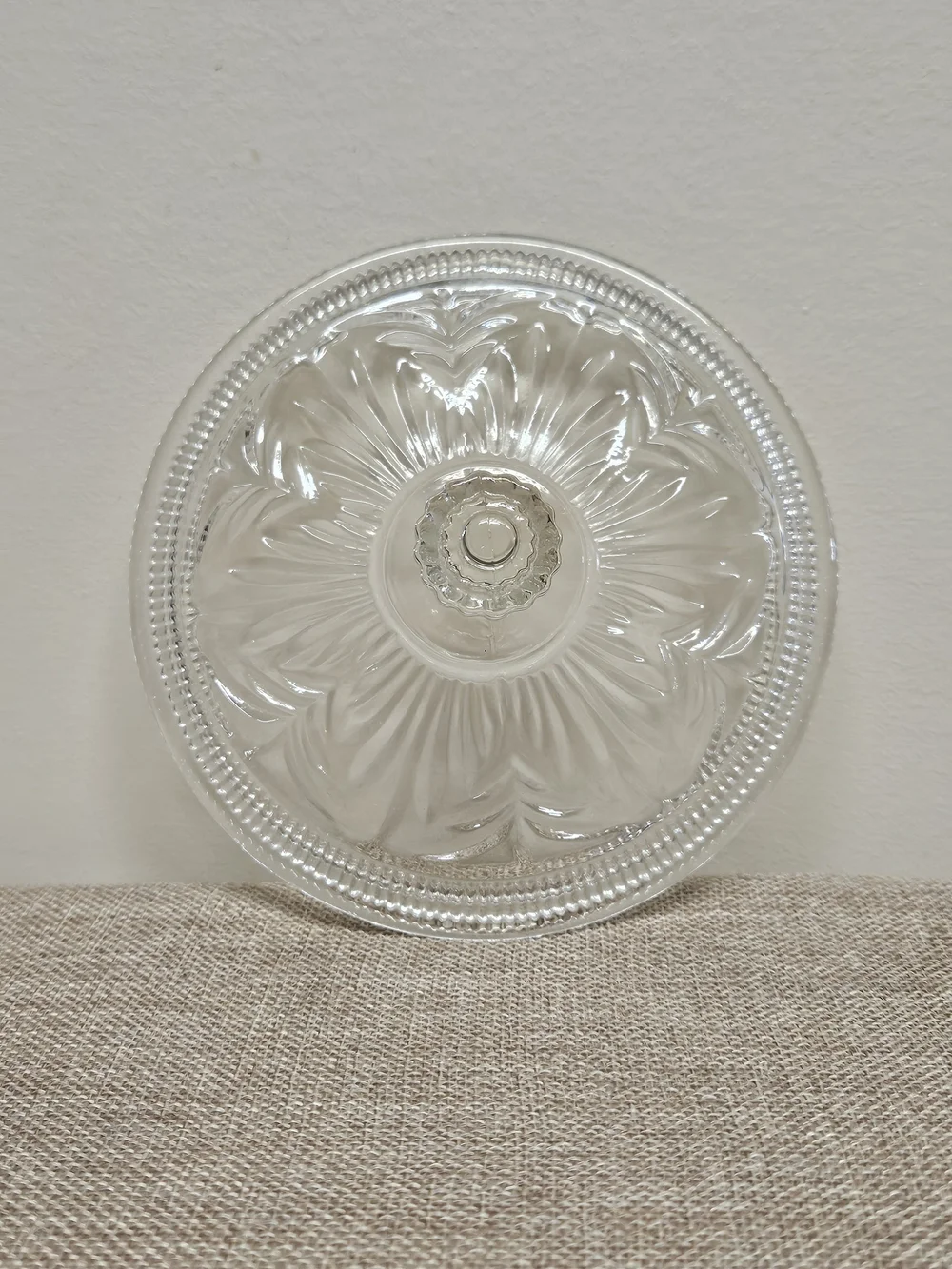 Vintage Avon Clear Glass Lidded Trinket Dish